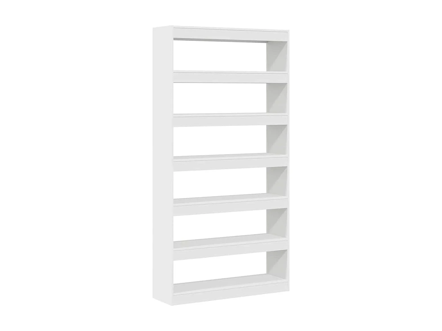 Bibliothèque blanche Bois d'ingénierie 100 x 30 x 198 cm Étagère