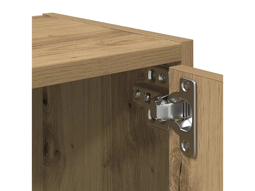 Bibliothèque chêne artisanal 40x24x102 cm bois d'ingénierie