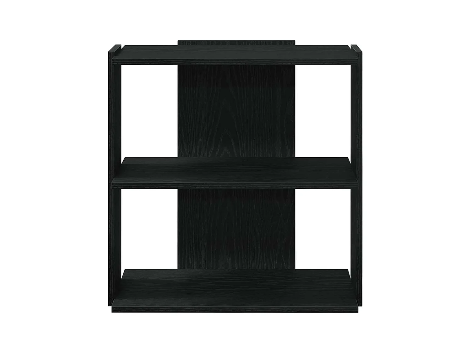 Bibliothèque à 3 niveaux noir 60x30x60 cm bois d'ingénierie