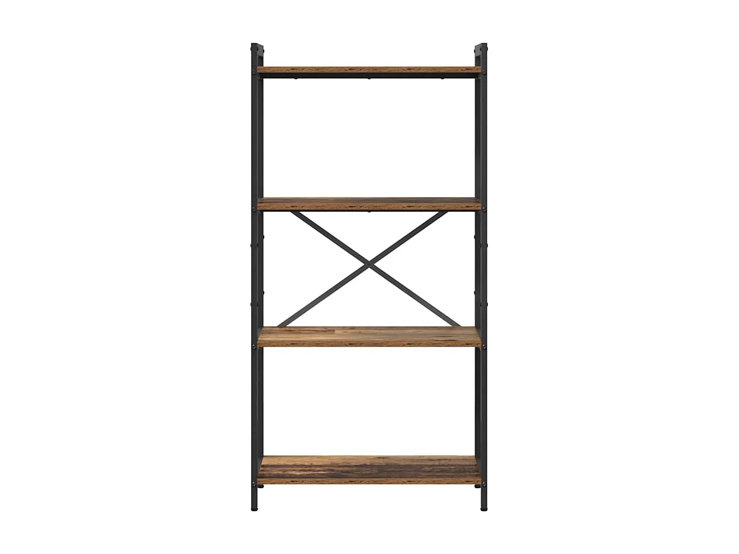 Bibliothèque Bois ancien 60 x 30 x 118 cm Bois et Acier