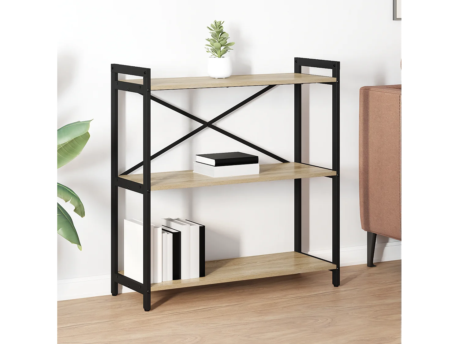 Sonoma Eiken Boekenkast 80 x 30 x 83 cm Spaanplaat