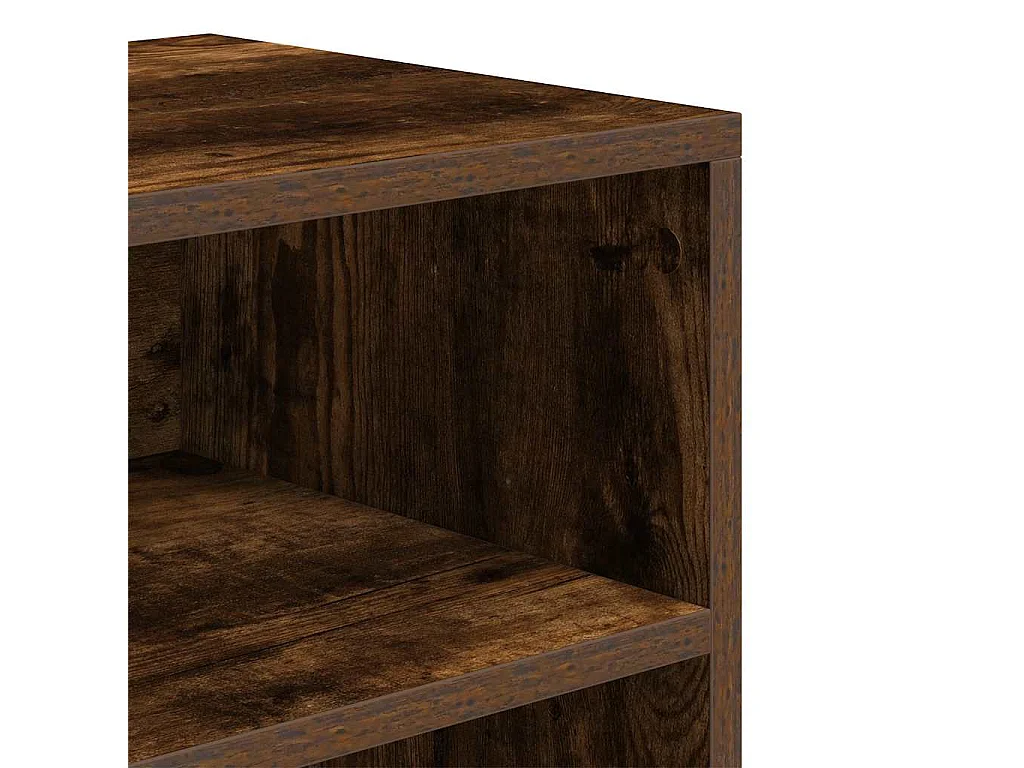 Bibliothèque chêne fumé 60x30x71,5 cm bois d'ingénierie