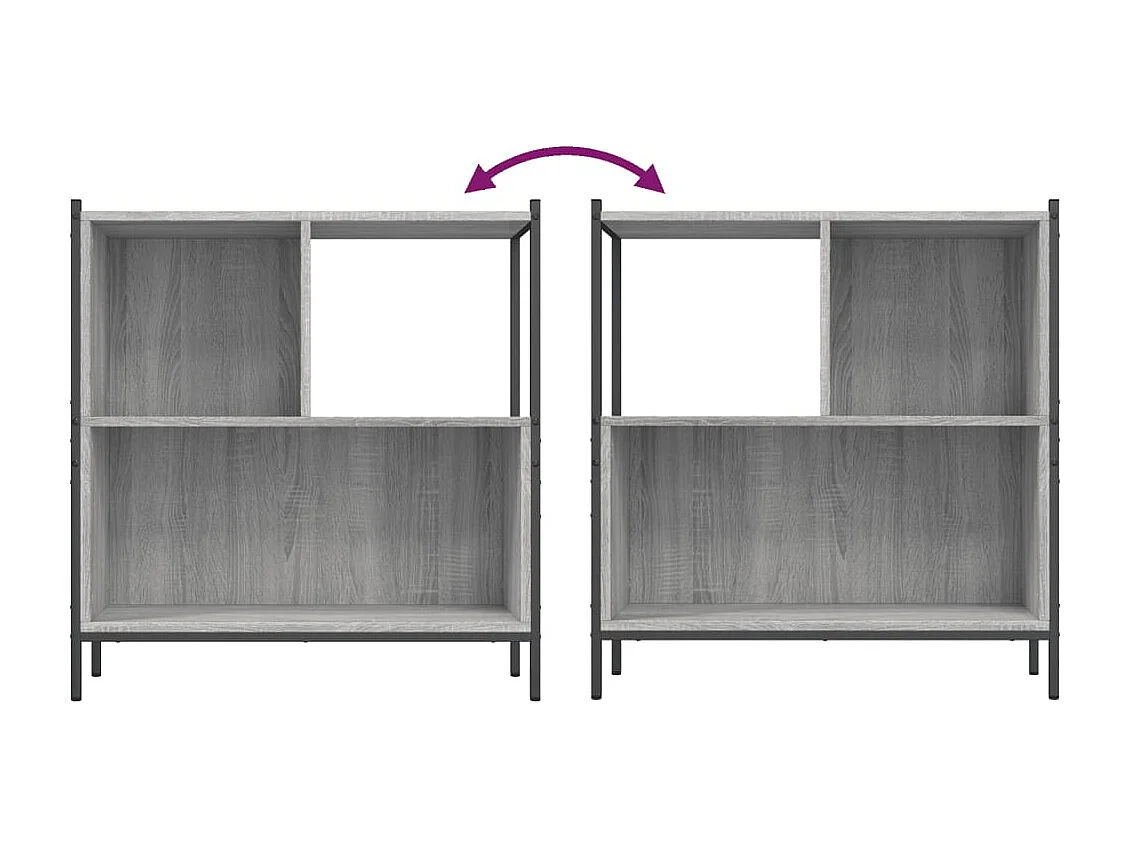 Librería Sonoma gris 72x28x77,5 cm madera de ingeniería