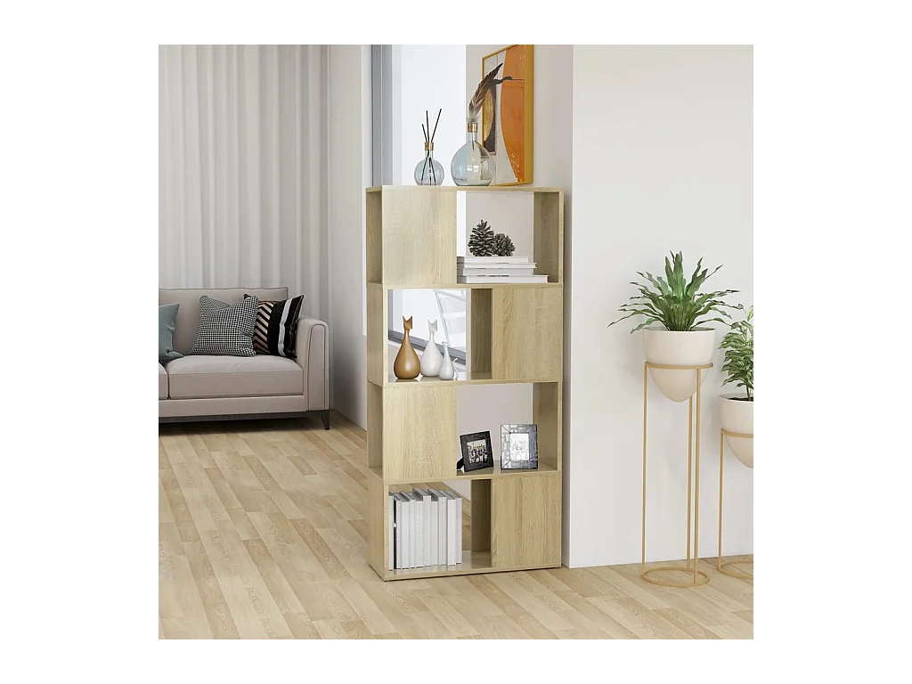 Bibliothèque/Séparateur de pièce Chêne Sonoma 60x24x124,5 cm