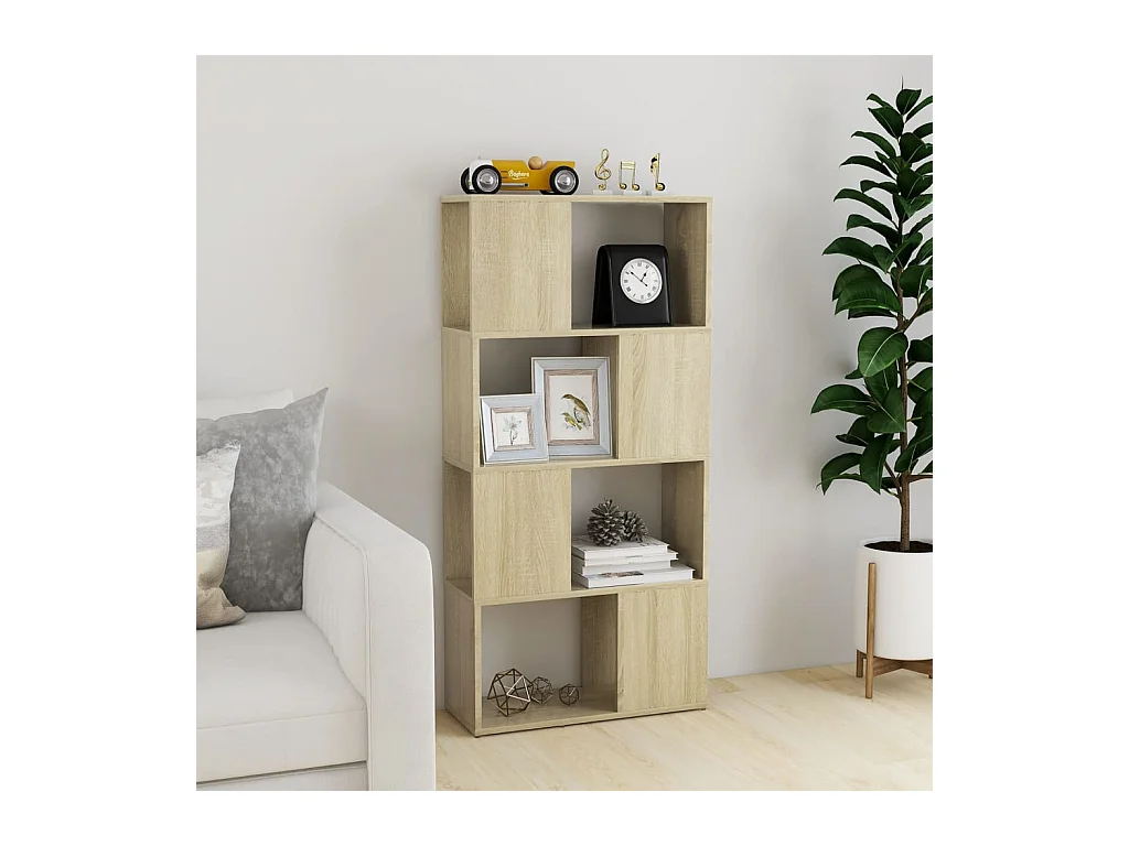 Bibliothèque/Séparateur de pièce Chêne Sonoma 60x24x124,5 cm
