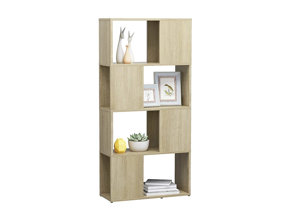 Bibliothèque/Séparateur de pièce Chêne Sonoma 60x24x124,5 cm