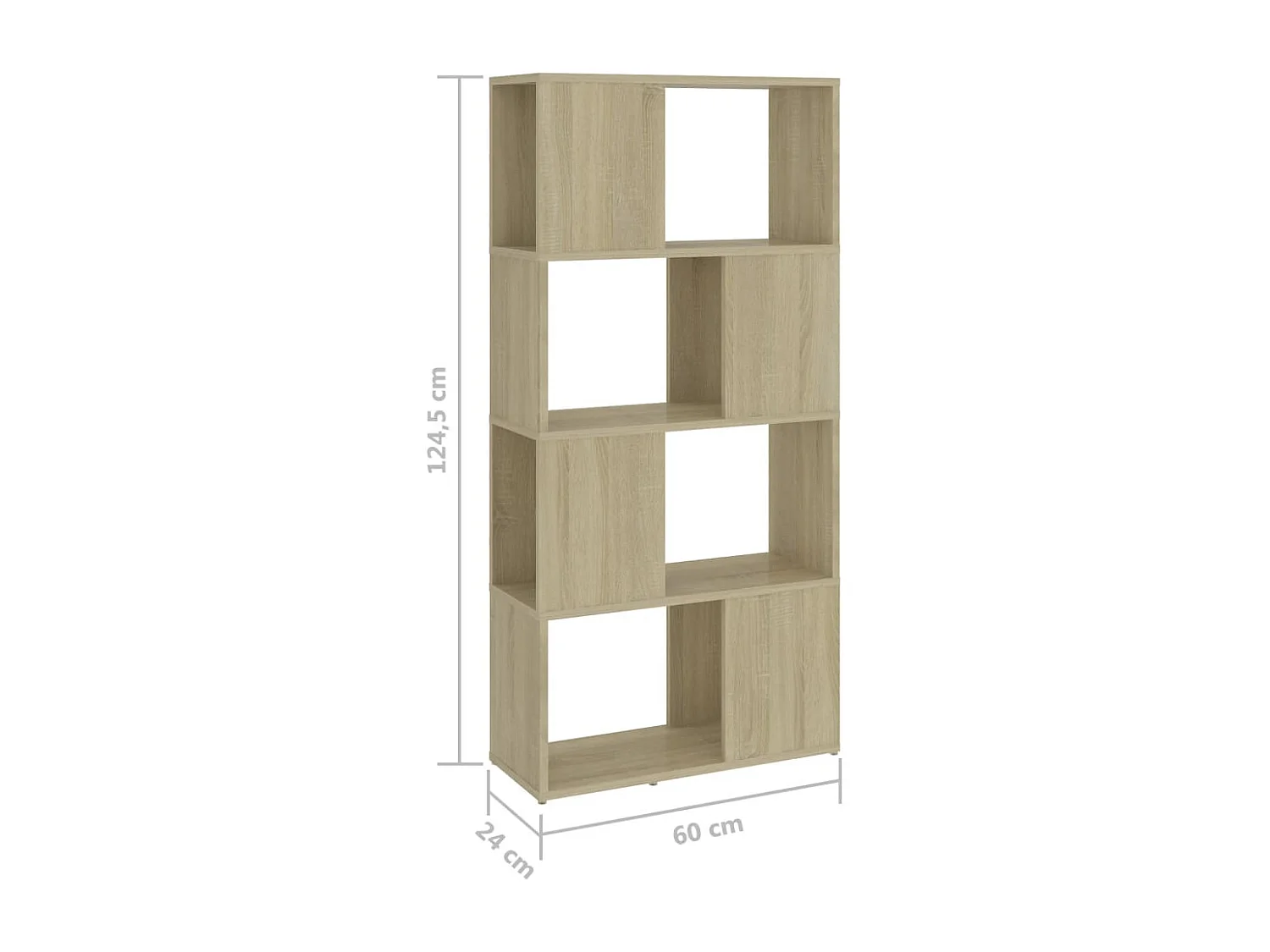 Bibliothèque/Séparateur de pièce Chêne Sonoma 60x24x124,5 cm