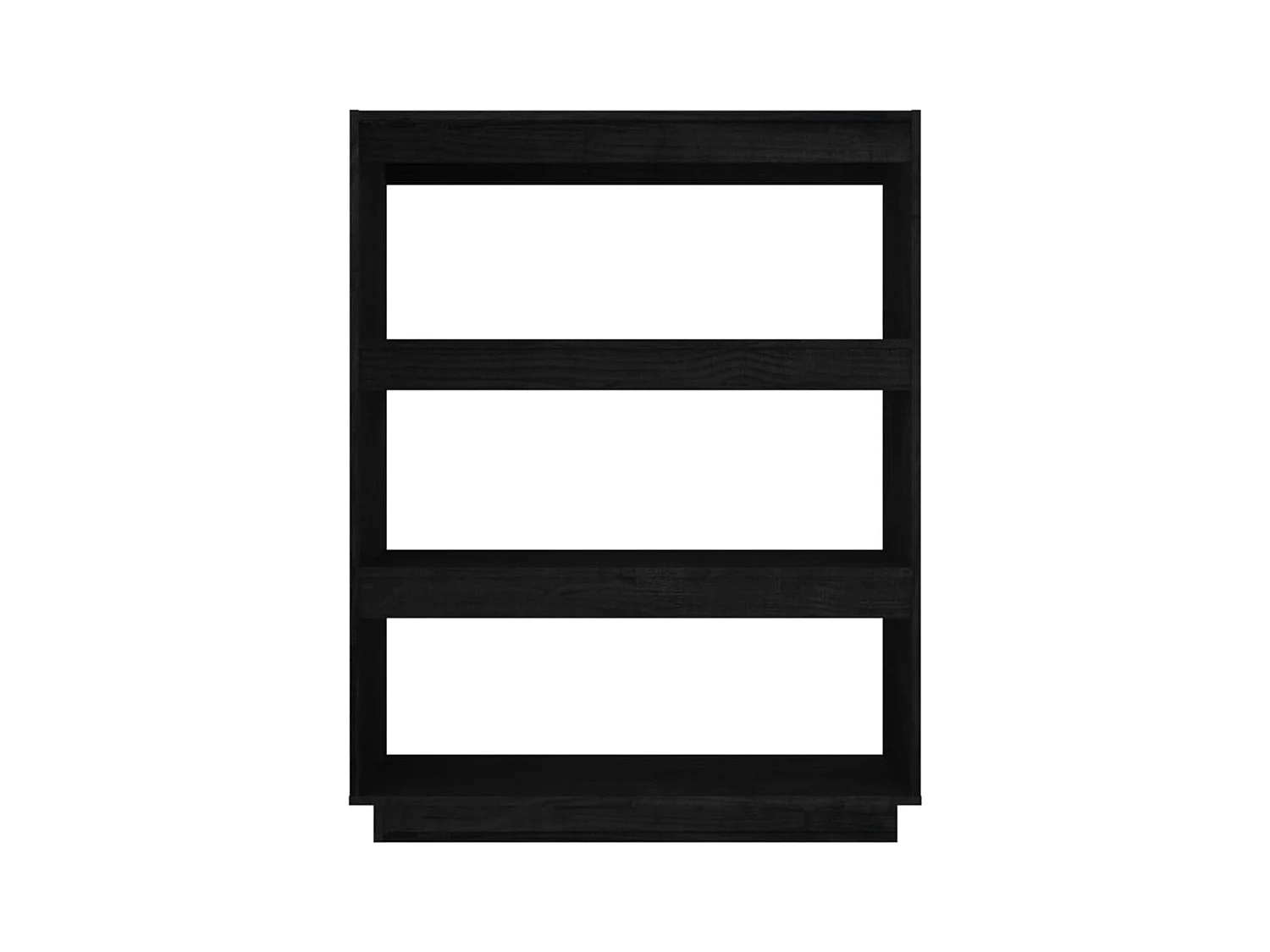 Bibliothèque/Séparateur de pièce Noir 80x35x103 cm Pin massif