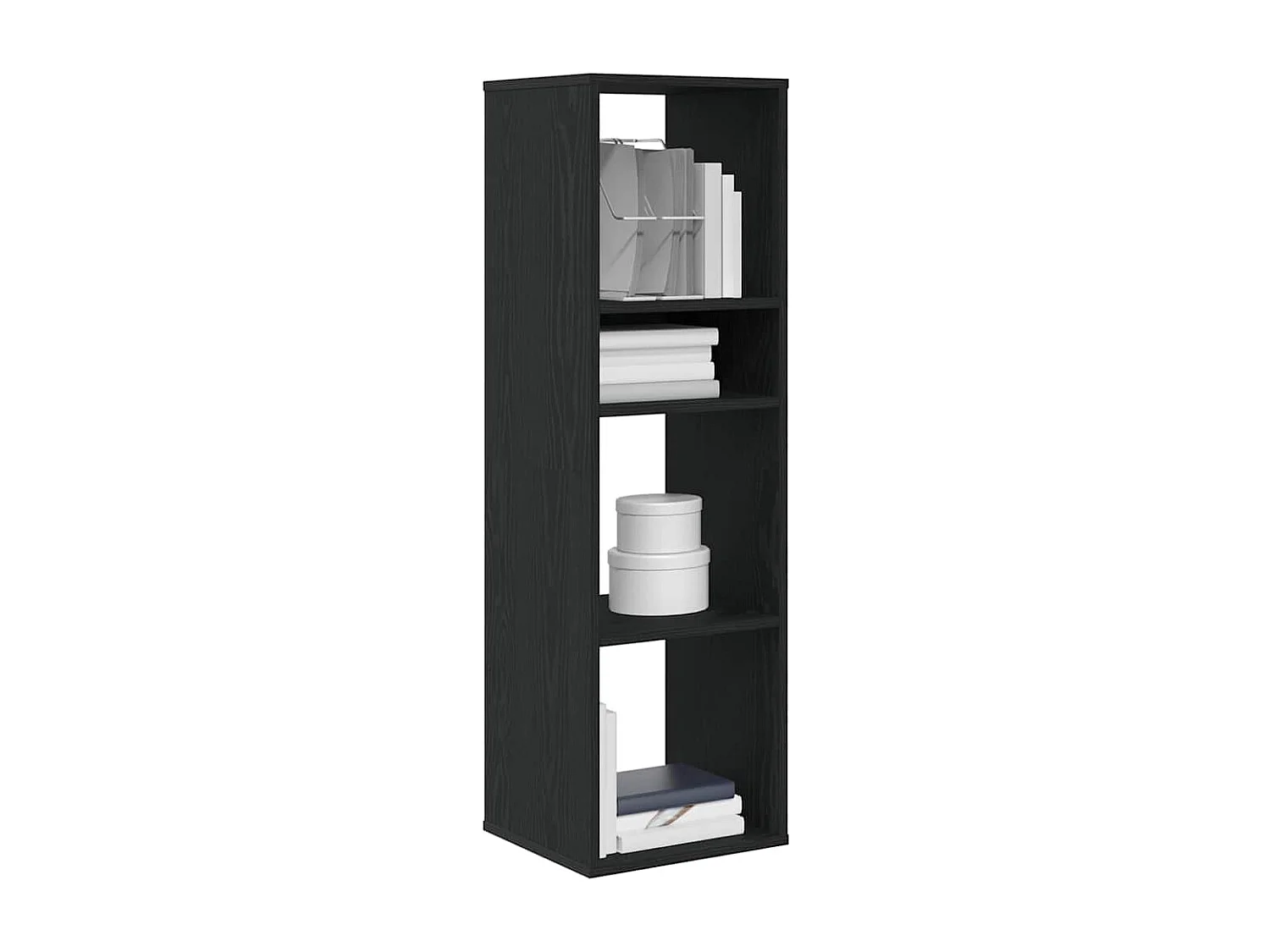 Libreria nera 34x31x112 cm in legno ingegnerizzato