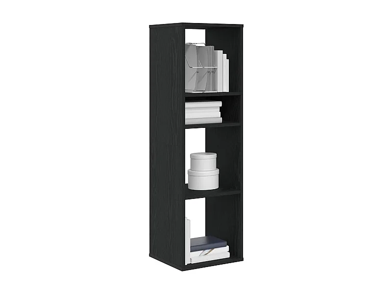 Libreria nera 34x31x112 cm in legno ingegnerizzato