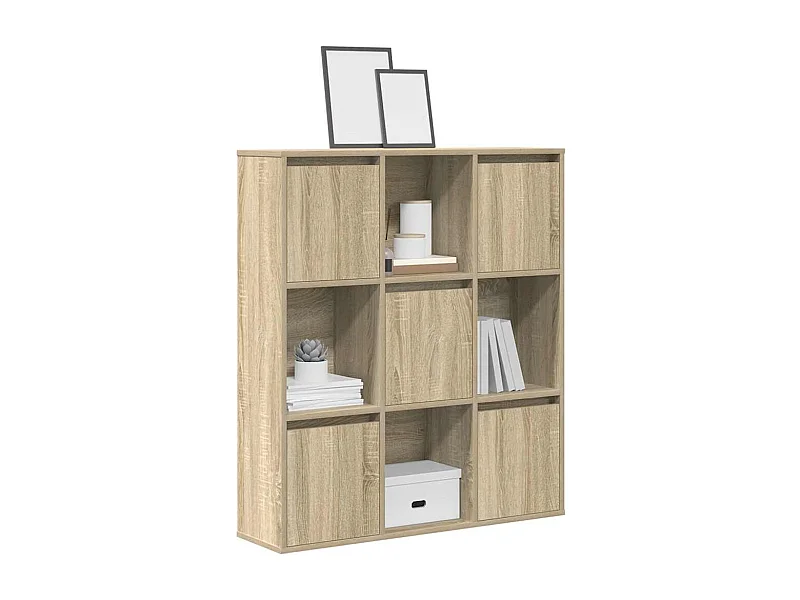 Bibliothèque chêne sonoma 89x24x101,5 cm bois d'ingénierie