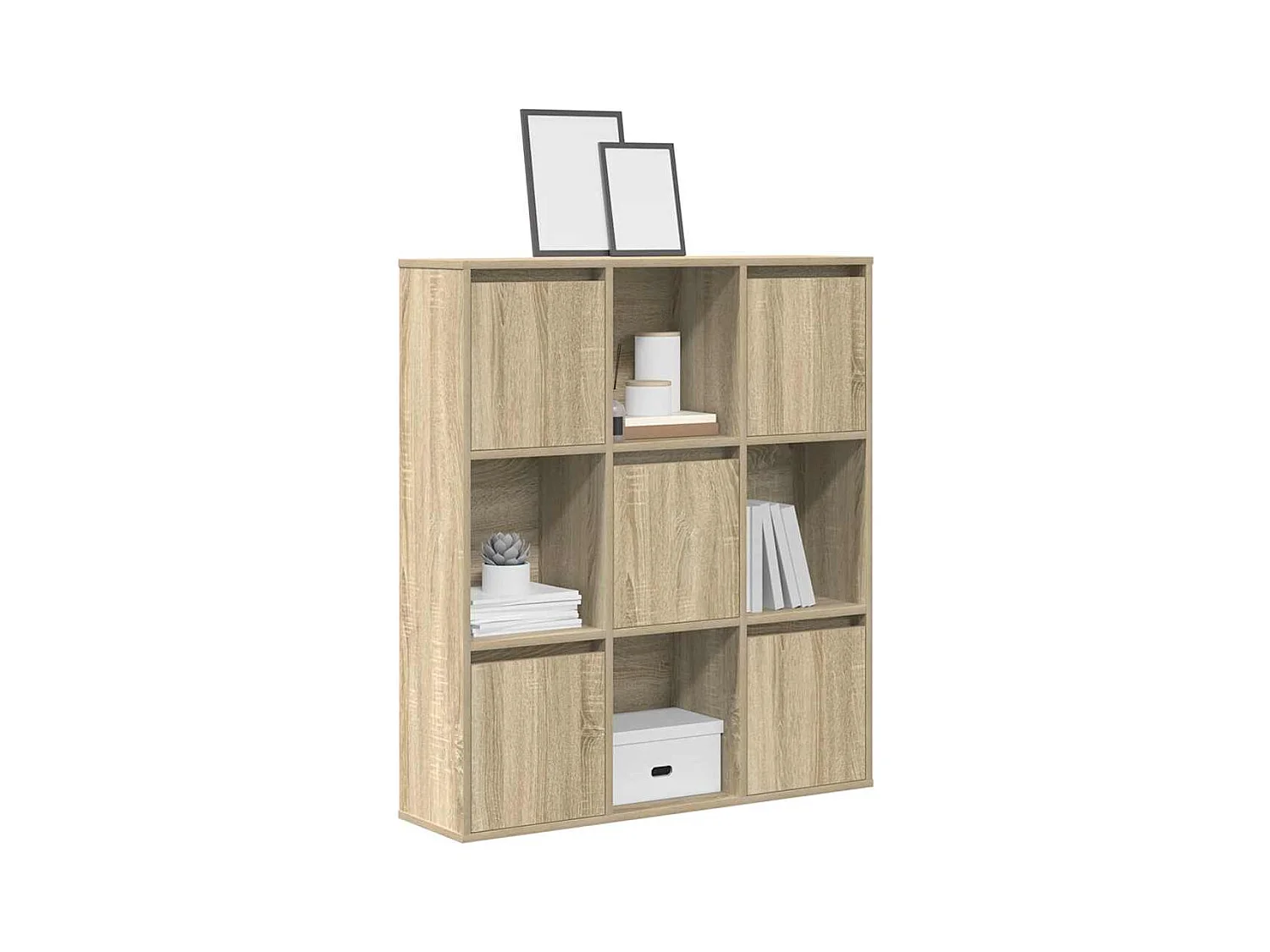 Bücherregal aus Sonoma-Eiche, 89 x 24 x 101,5 cm, Holzwerkstoff