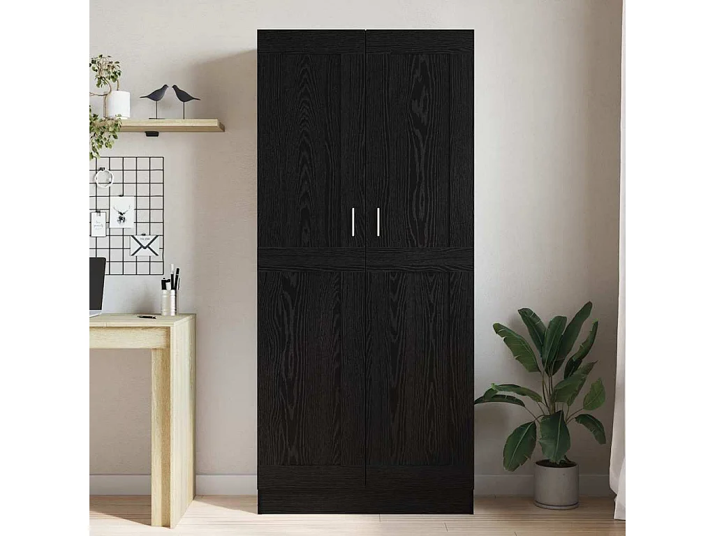 Bibliothèque Chêne noir 82.5 x 30.5 x 185 cm Bois d'ingénierie