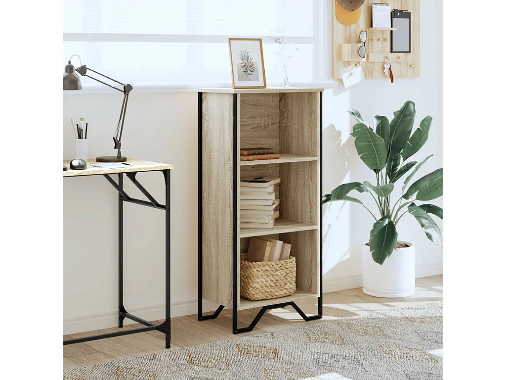 Sonoma eiken boekenkast 50x31x106 cm bewerkt hout