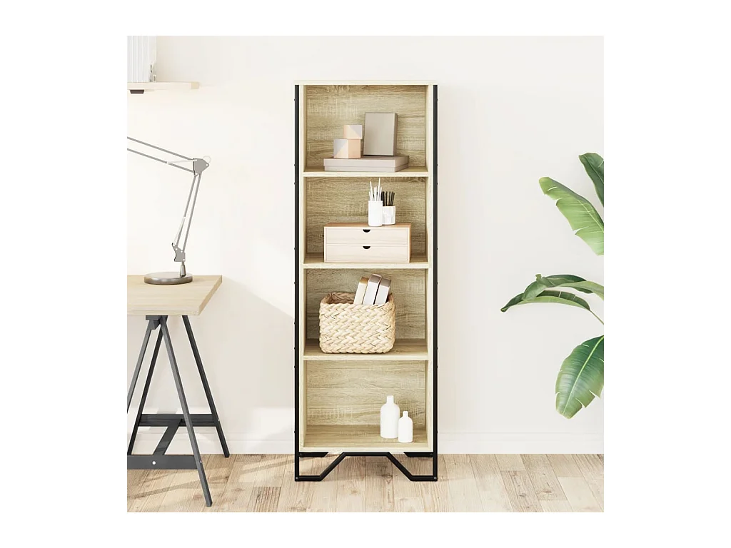 Sonoma eiken boekenkast 50x31x137,5 cm bewerkt hout