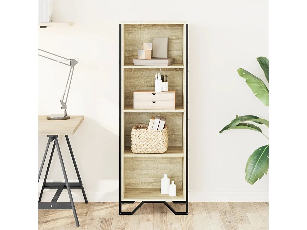 Libreria in rovere Sonoma 50x31x137,5 cm in legno ingegnerizzato