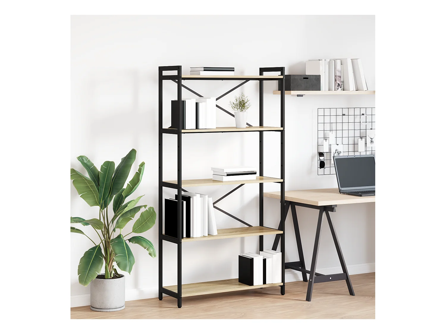 Bibliothèque Chêne sonoma 80 x 30 x 153 cm Bois d'ingénierie