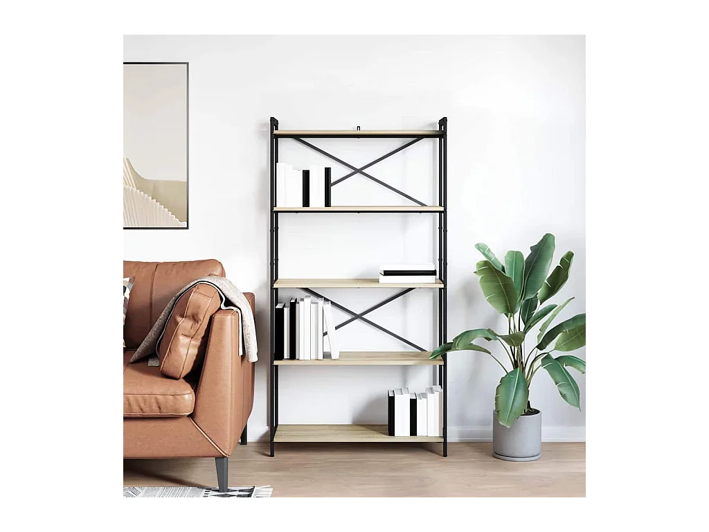 Bibliothèque Chêne sonoma 80 x 30 x 153 cm Bois d'ingénierie