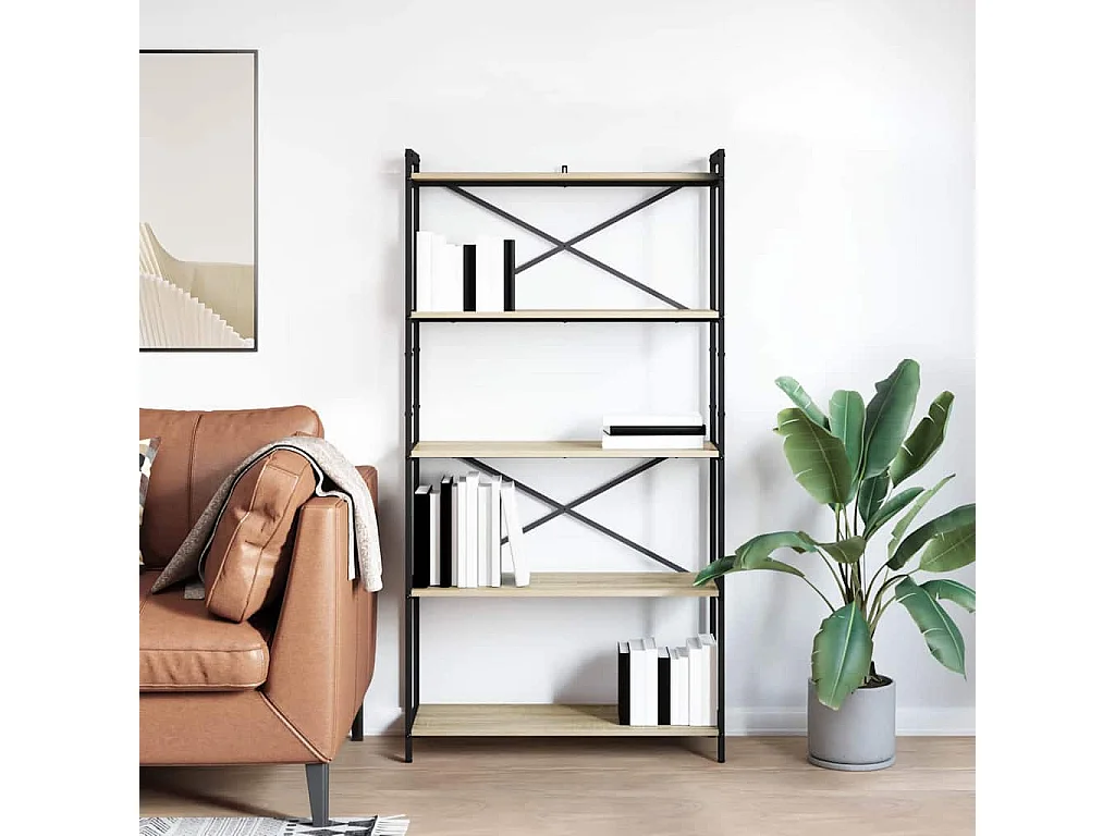 Bibliothèque Chêne sonoma 80 x 30 x 153 cm Bois d'ingénierie