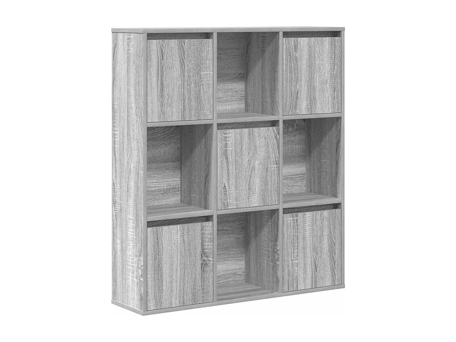 Bibliothèque sonoma gris 89x24x101,5 cm bois d'ingénierie