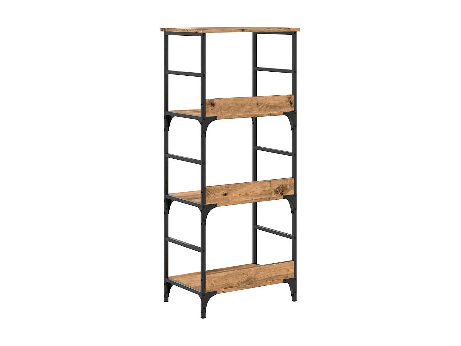 Bibliothèque chêne artisanal 50x33x117,5 cm bois d'ingénierie