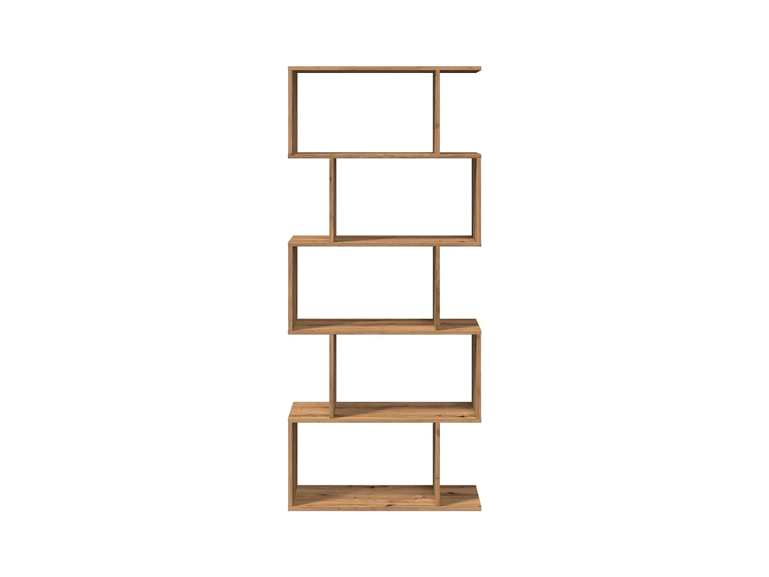Étagère séparatrice de pièce à 5 niveaux chêne artisanal