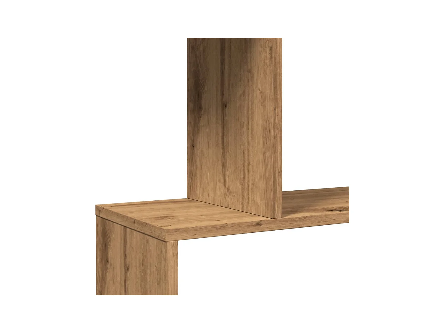 Étagère séparatrice de pièce à 5 niveaux chêne artisanal