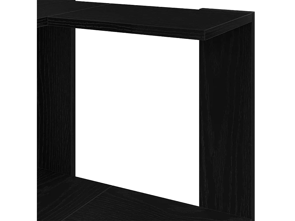Bibliothèque d'angle 5 étagères Chêne noir 50x50x179 cm Bois d'ingénierie