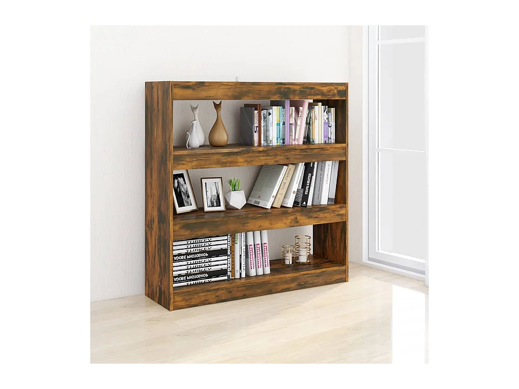 Libreria/Separatore rovere affumicato 100x30x103 cm