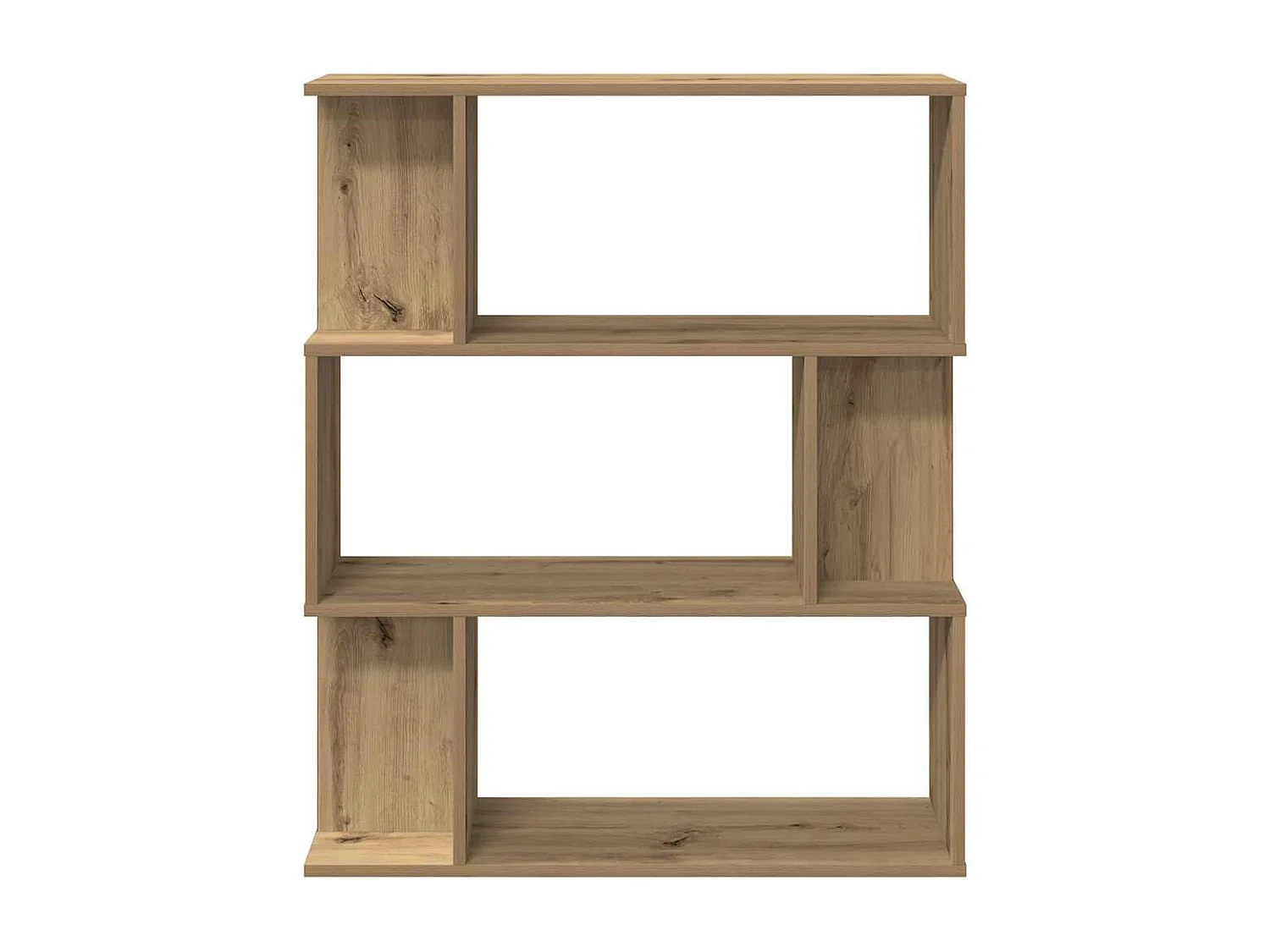 Bibliothèque chêne artisanal 80x24x96 cm bois d'ingénierie