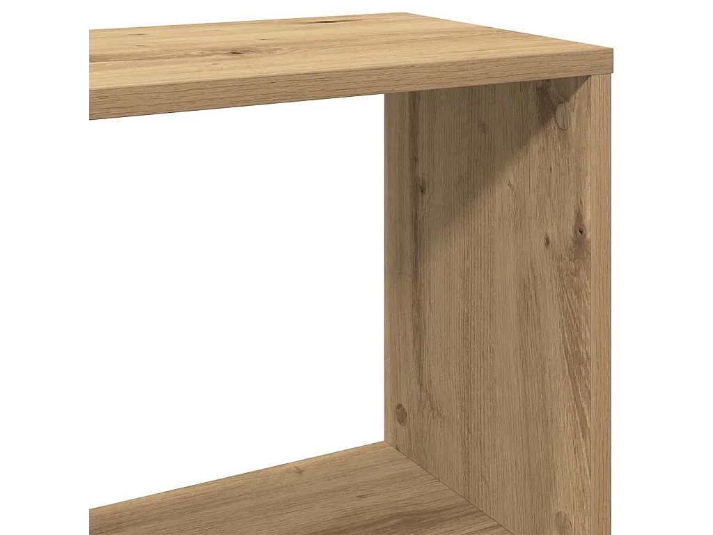 Bibliothèque chêne artisanal 80x24x96 cm bois d'ingénierie