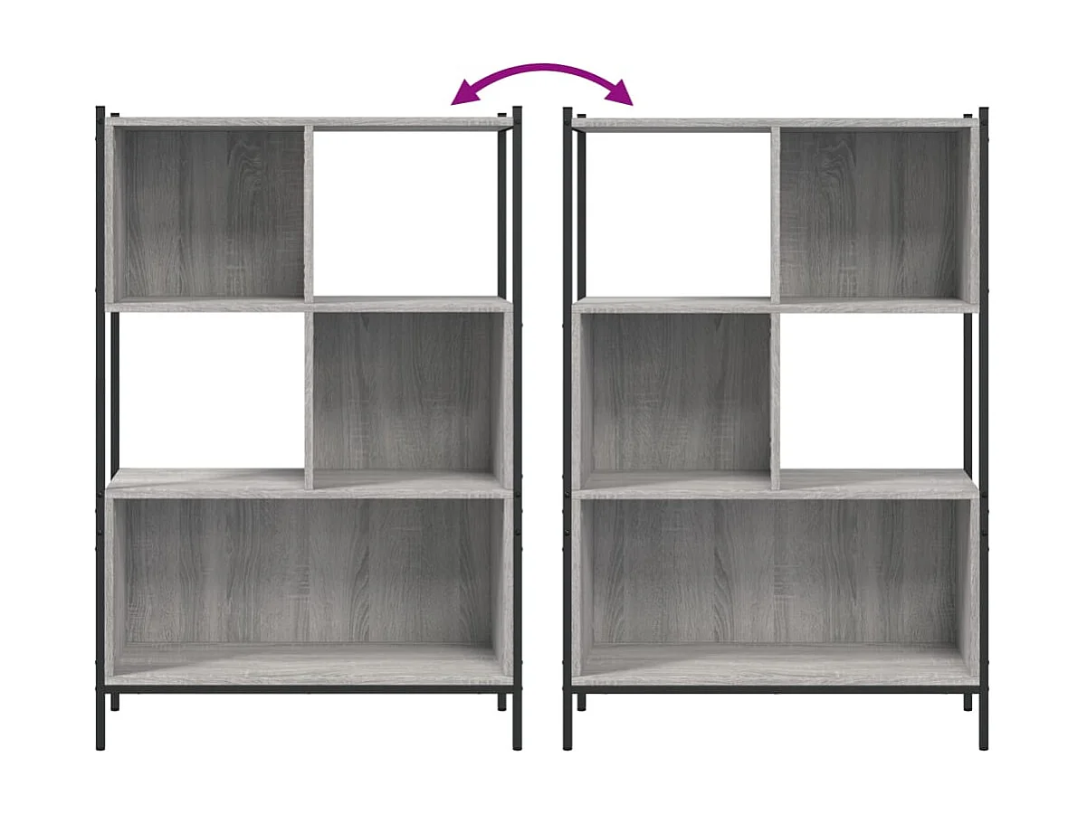Librería Sonoma gris 72x28x109 cm madera de ingeniería