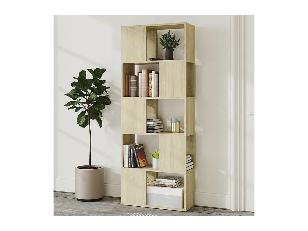 Bibliothèque/Séparateur de pièce Chêne Sonoma 60x24x155 cm