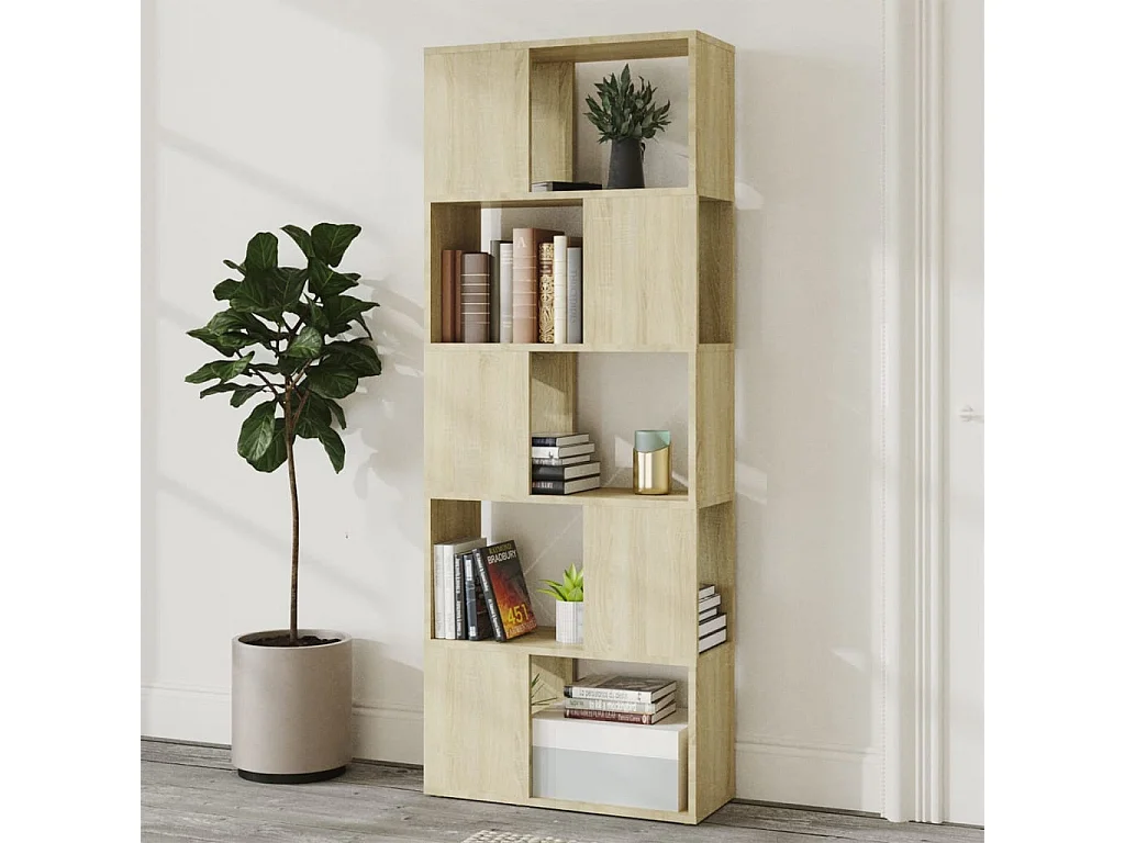 Bibliothèque/Séparateur de pièce Chêne Sonoma 60x24x155 cm