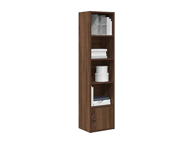 Libreria in rovere marrone 31x24x127 cm in legno ingegnerizzato