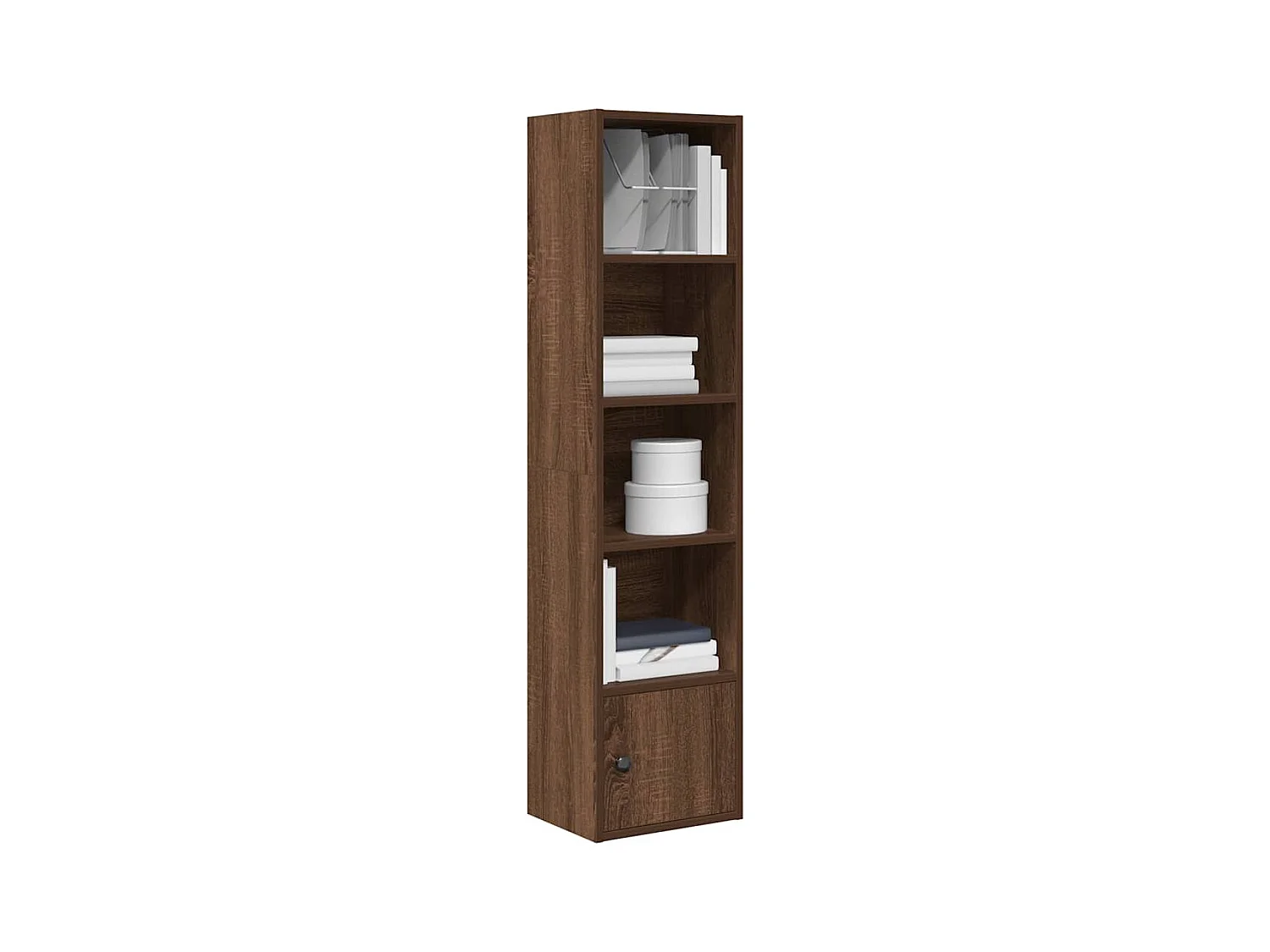 Bibliothèque chêne marron 31x24x127 cm bois d'ingénierie