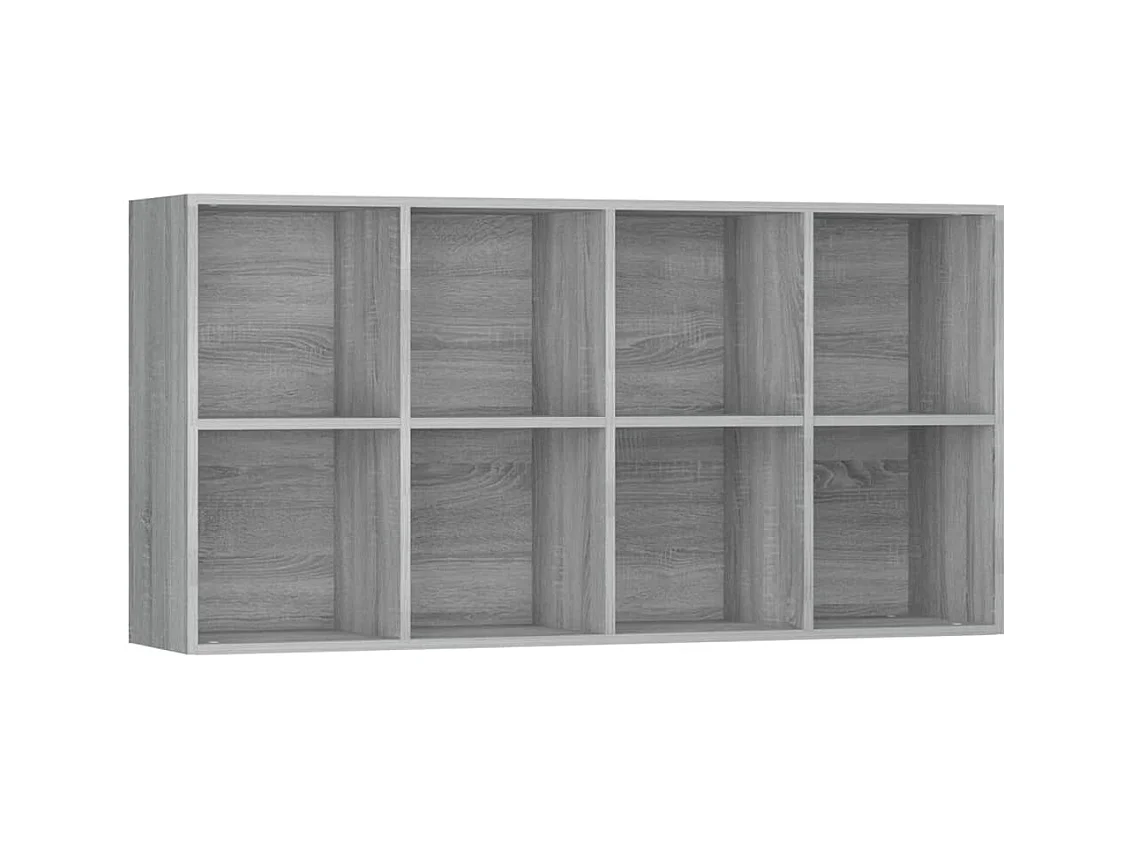 Bibliothèque/Buffet Sonoma gris 66x30x130 cm Bois d'ingénierie