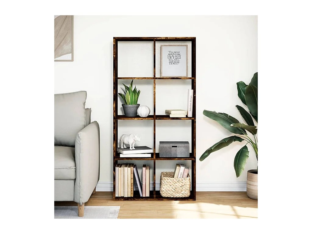 Raumteilerregal Räuchereiche 69,5x29x137,5 cm