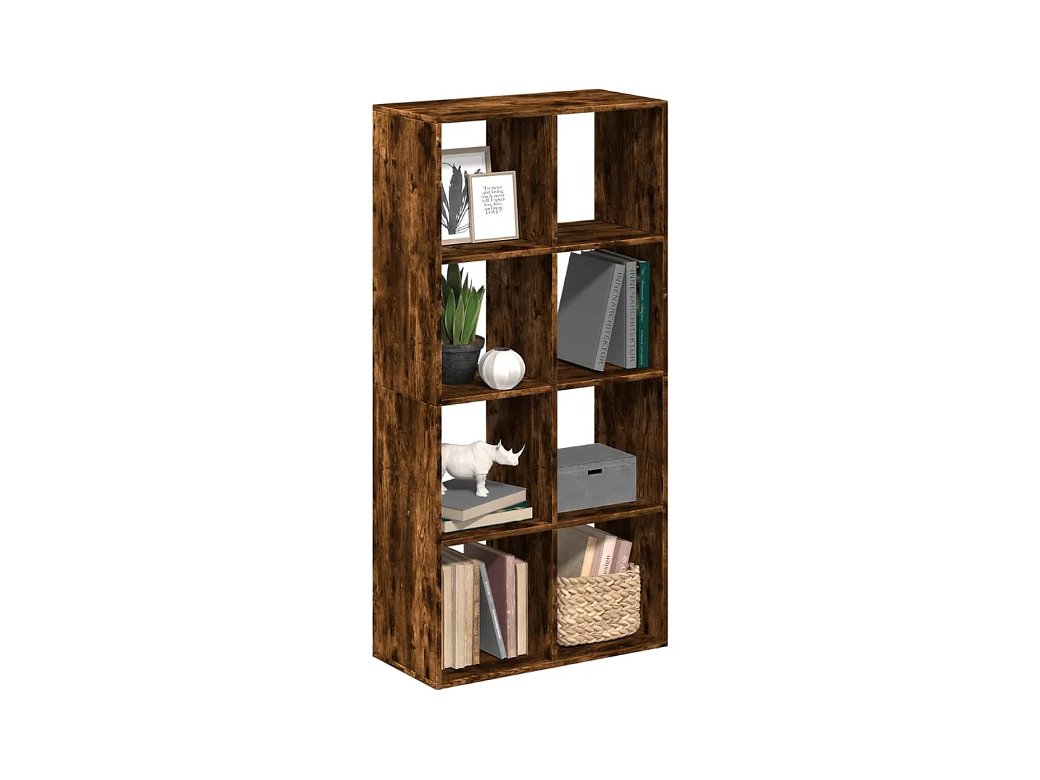 Étagère séparatrice de pièce chêne fumé 69,5x29x137,5 cm