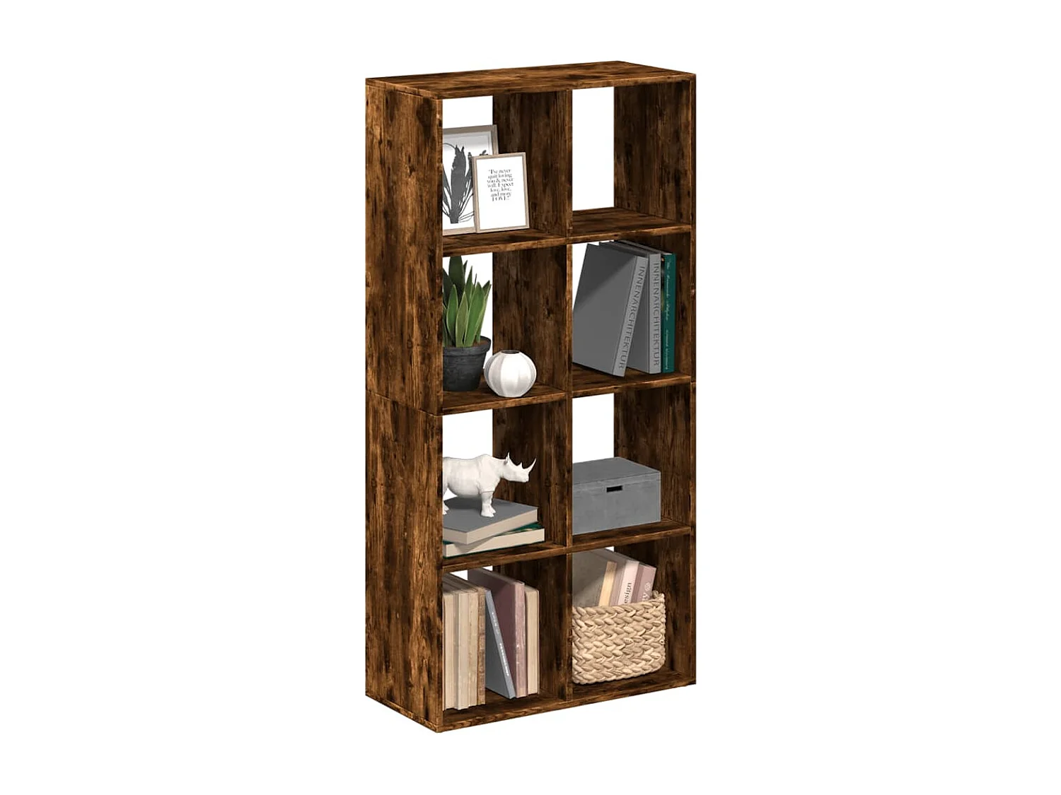 Mensola divisoria in rovere affumicato 69,5x29x137,5 cm