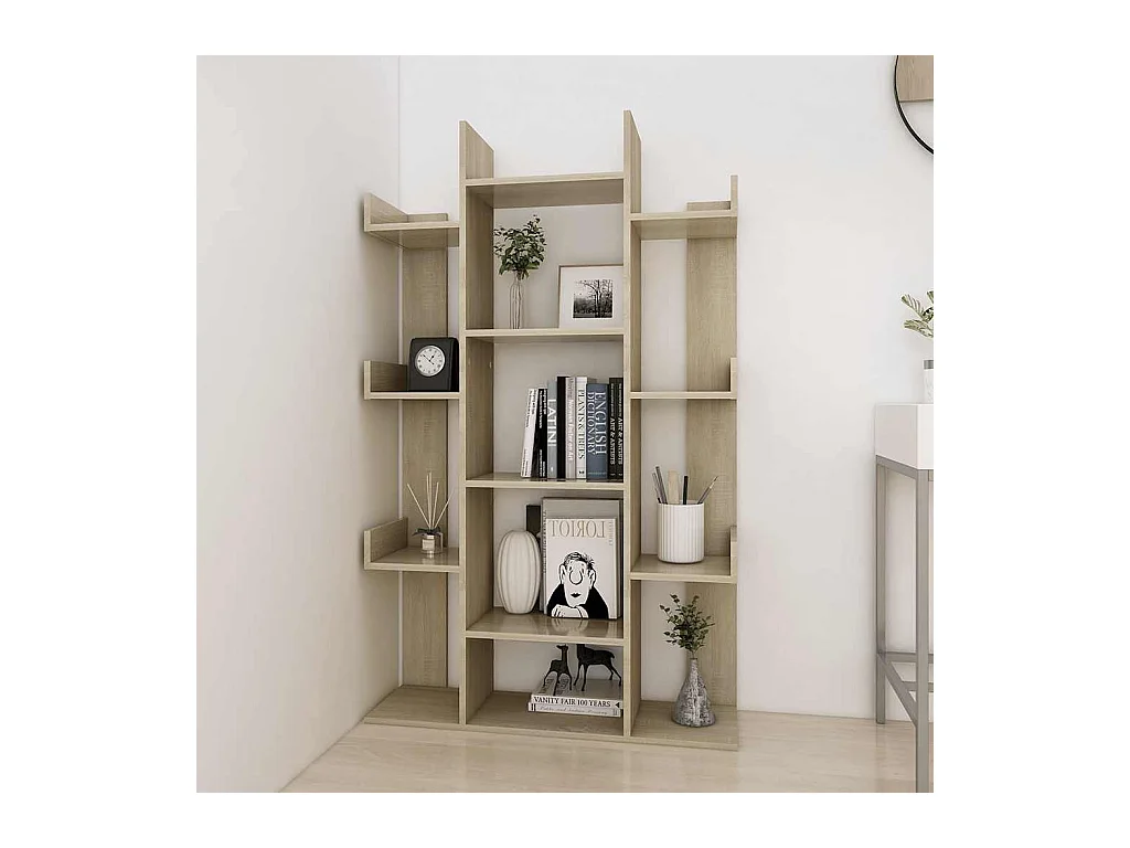 Bibliothèque Chêne Sonoma 86x25,5x140 cm Bois d’ingénierie