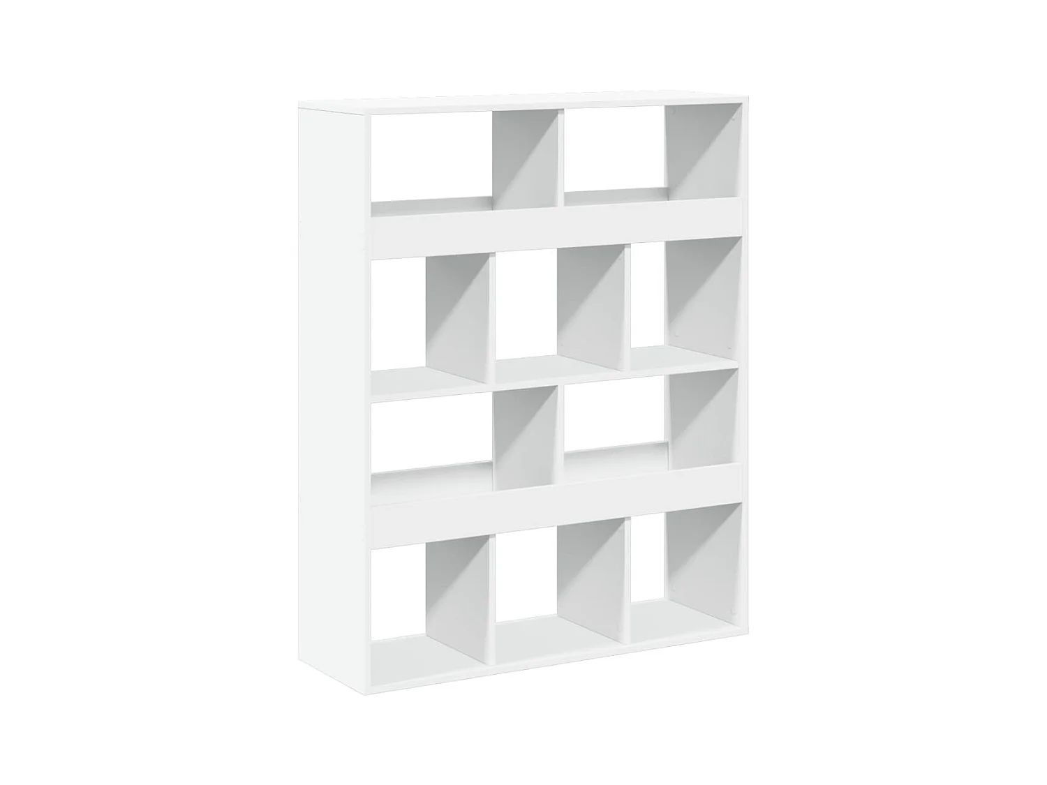 Parete divisoria bianca 100x33x125,5 cm in legno ingegnerizzato