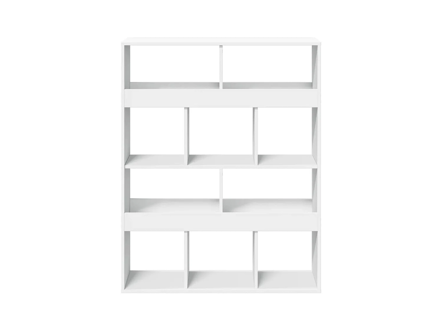 Parete divisoria bianca 100x33x125,5 cm in legno ingegnerizzato