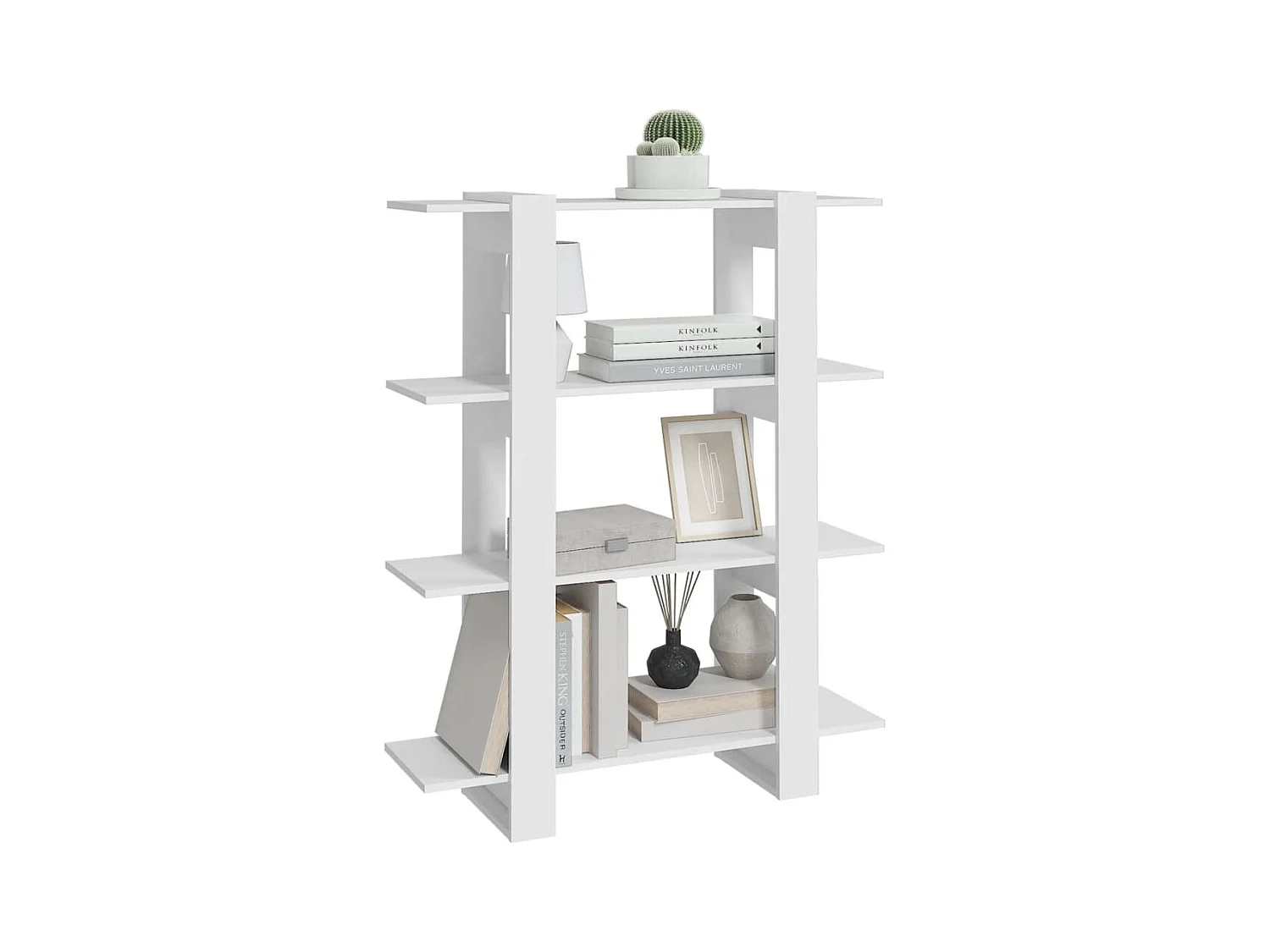 Bibliothèque/Séparateur de pièce Blanc 100x30x123,5 cm