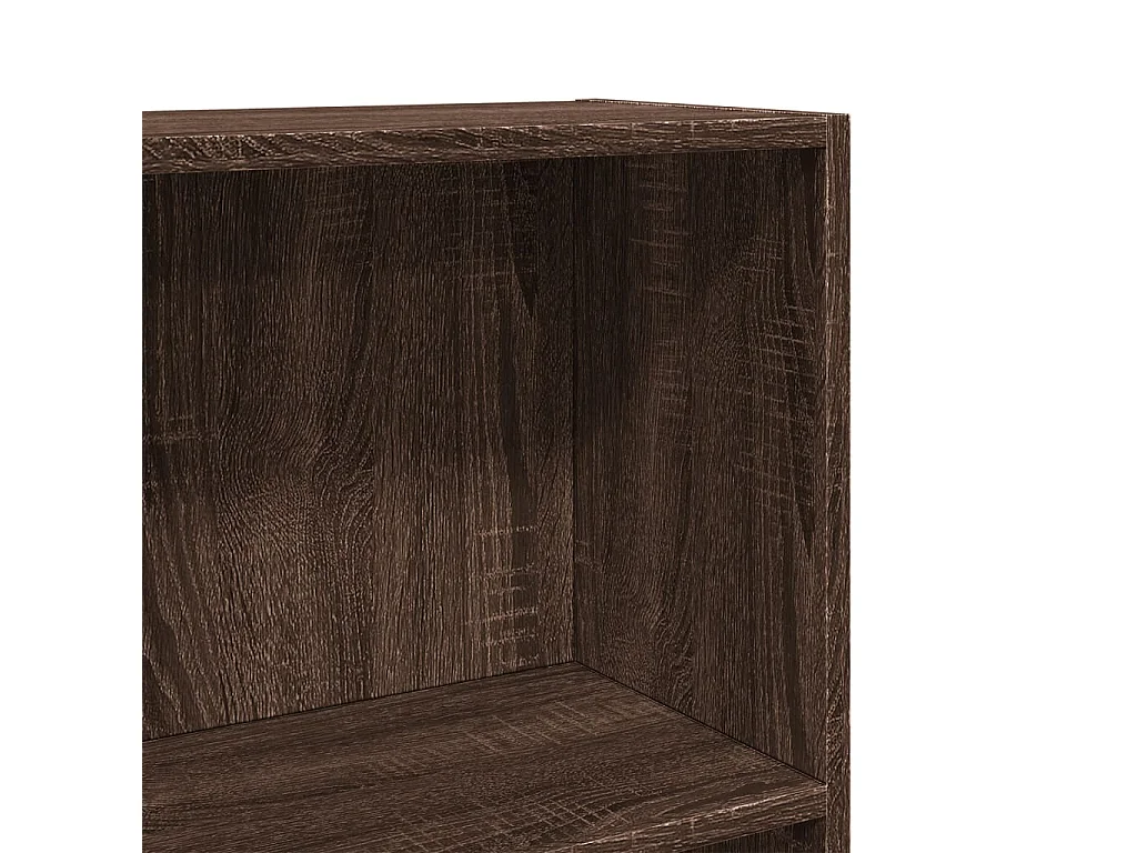 Bücherregal aus brauner Eiche, 60 x 24 x 109 cm, Holzwerkstoff