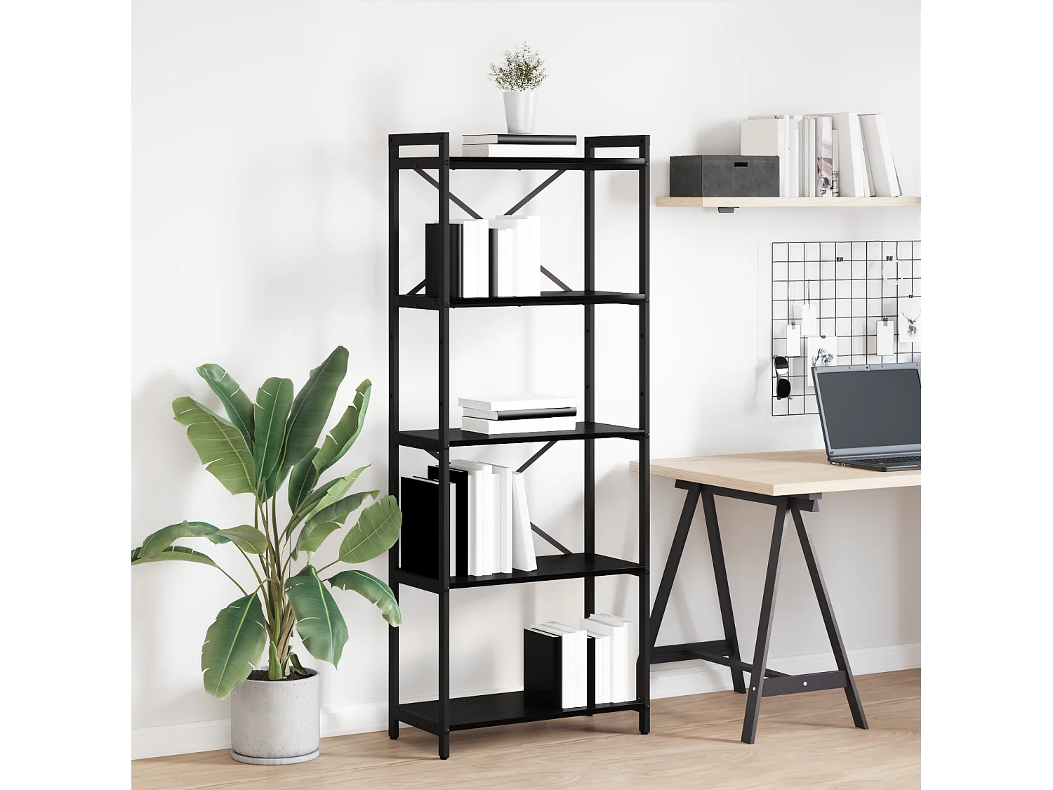 Bibliothèque Chêne noir 60 x 30 x 153 cm Bois d'ingénierie