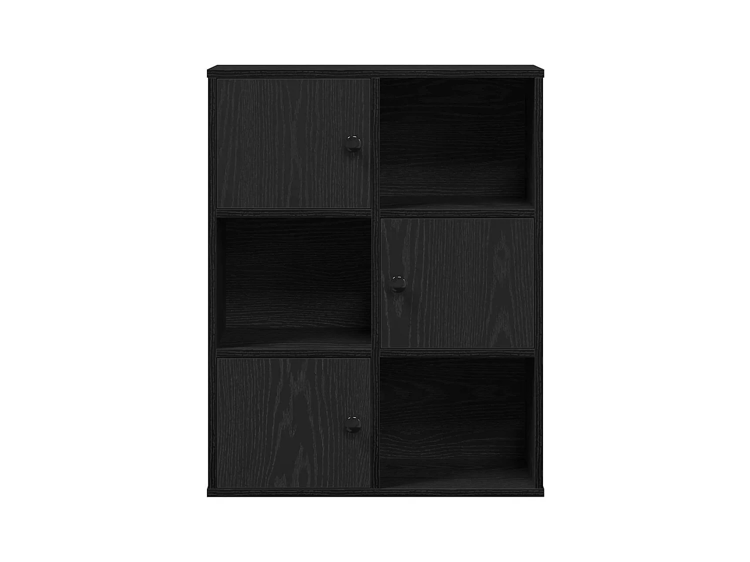Bibliothèque chêne noir 60x24x76,5 cm bois d'ingénierie