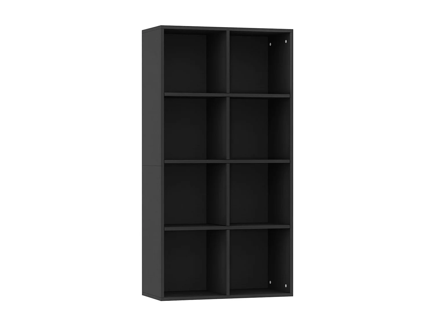 Libreria/Credenza nera 66x30x130 cm in legno ingegnerizzato