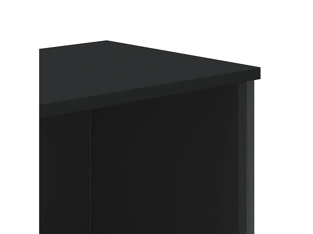 Librería negra 80x31x169 cm madera contrachapada