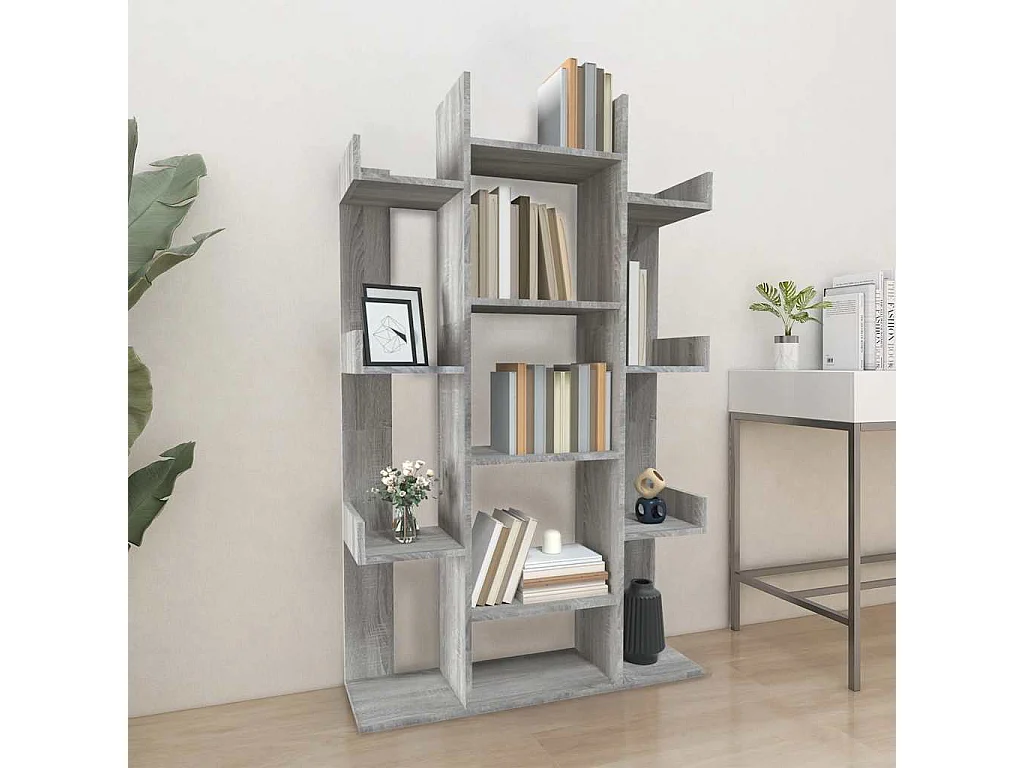 Libreria Sonoma Grey 86x25,5x140 cm in legno ingegnerizzato